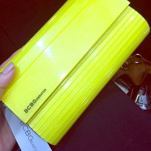 SOLD-BCBG Neon clutch-SEE PRICE WOW